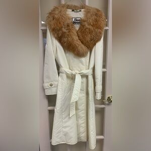 Vintage Fleet Street Rain Coat w/fur collar- Size 16